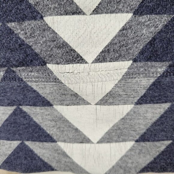 J Crew Sweatshirt Women Size S Geometric Crew Neck Drop Shoulder Oversized Gray - Picture 4 of 14